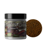 خۆراکی ڕەنگی دانەوێڵەیی بۆ ماسی سیکلید گەڵاکانی ترۆفیس ڕەنگی T2